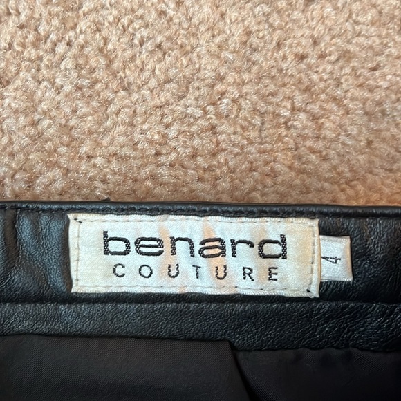 NWT Benard Couture Hi Rise Leather Pants - Picture 7 of 13